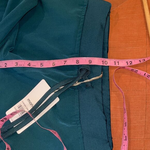 NWT Mandala Womens Caribbean Blue High Waist Jogger Scrub Pants XXS Petite - Picture 7 of 11